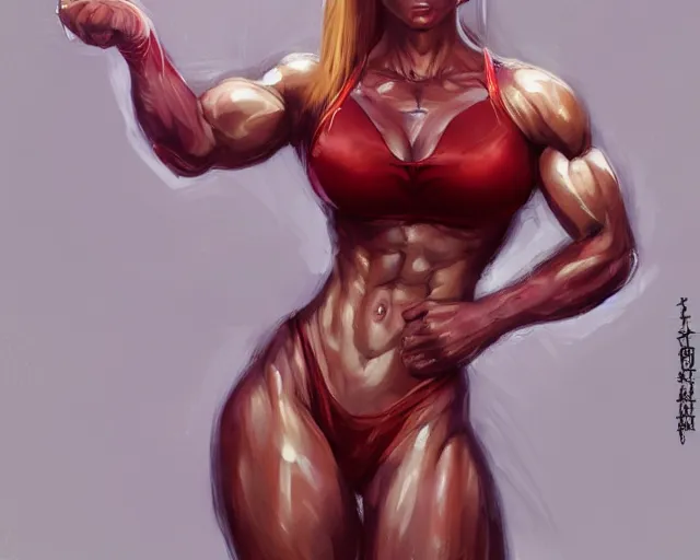 Prompt: portrait of samus aran as a very attractive happy female bodybuilder wearing chinese qipao, elegant, fantasy, hd shot, digital portrait, beautiful, artstation, comic style, by artgerm, guy denning, jakub rozalski, magali villeneuve and charlie bowater