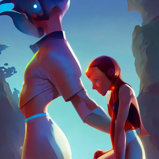 Image similar to hero world the day the earth stood still, behance hd by jesper ejsing, by rhads, makoto shinkai and lois van baarle, ilya kuvshinov, rossdraws global illumination