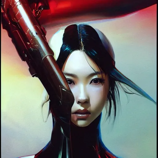 Image similar to song hye gyo by peter andrew jones and akihiko yoshida, rule of thirds, seductive look, beautiful