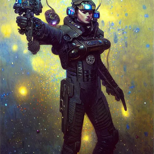 Image similar to portrait wolf nin uniform starship stars. shadowrun furaffiniy cyberpunk fantasy highly detailed painting by gaston bussiere craig mullins jc leyendecker gustav klimt artgerm greg rutkowski john berkey, bergey, craig mullins, ruan jia, raymond swanland, jeremy mann, tom lovell, alex malveda