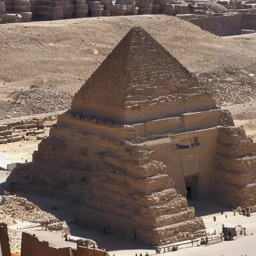 Prompt: Obamium pyramid in Giza, Egypt