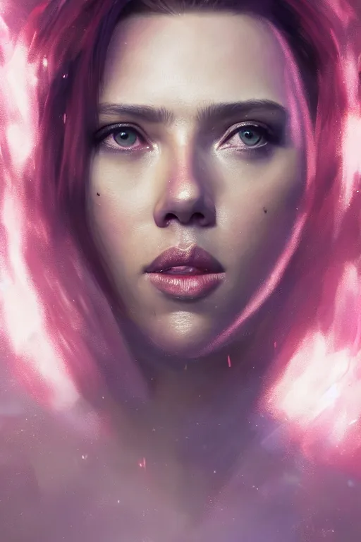 Prompt: a fancy portrait of a crystalized Scarlett Johansson by Greg Rutkowski, Sung Choi, Mitchell Mohrhauser, Maciej Kuciara, Johnson Ting, Maxim Verehin, Peter Konig, final fantasy , mythical, 8k photorealistic, cinematic lighting, HD, high details, atmospheric,