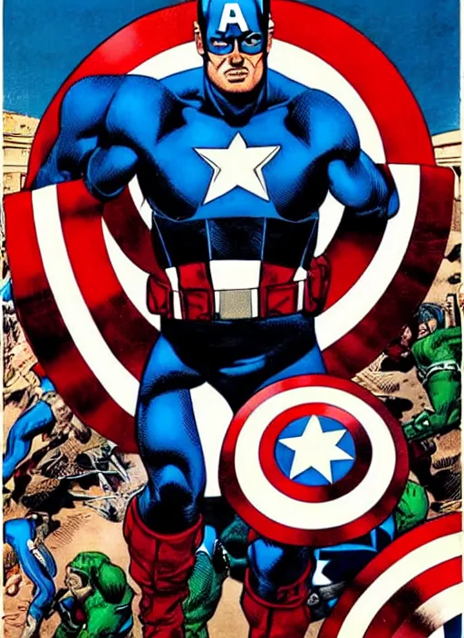 Image similar to captain america reimagined. portrait by clyde caldwell and jean giraud and anton otto fischer and john philip falter and will eisner and gil elvgren