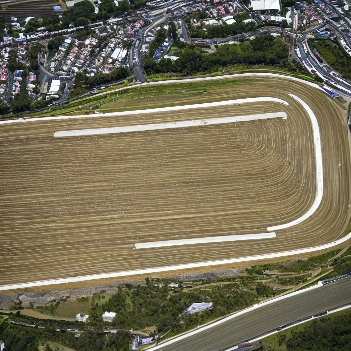 Prompt: racetrack overhead view