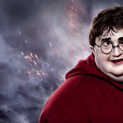 Prompt: obese harry potter, 4 k