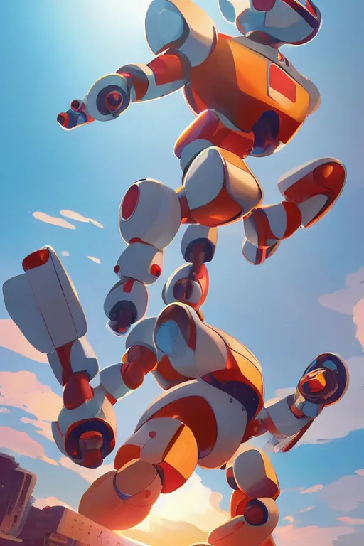 Image similar to metabots medabots medarotto medarot robot minimalist comics, behance hd by jesper ejsing, by rhads, makoto shinkai and lois van baarle, ilya kuvshinov, rossdraws global illumination ray tracing hdr radiating a glowing aura