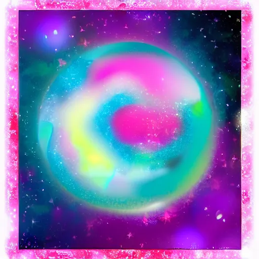 Image similar to a cosmic ice - cream, digital art