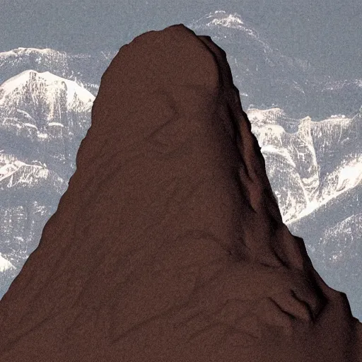 Prompt: Mountain that is in the shape of Kanye West's head