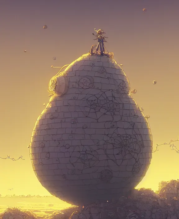 Image similar to rounded tower made from obese spider mollusks, in the style of a puffy spaceship, skeletons, partly cloudy, spooky, dramatic lighting, by geof darrow, bill sienkiewicz, dan mumford, yusuke murata, makoto shinkai, ross tran, cinematic, unreal engine, cel shaded, featured on artstation, pixiv