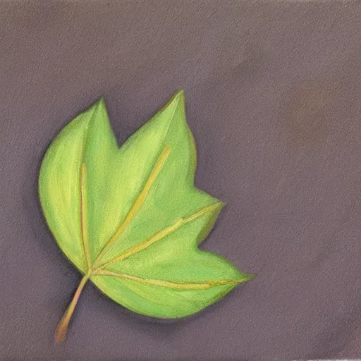 Image similar to detailed painting of a single small seedling on loose fresh earth, reveal its first leaf coming out of the seed. muted colors and natural tones.