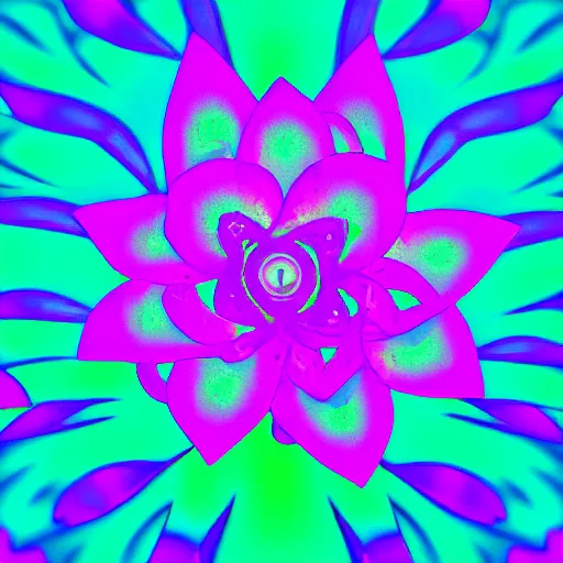 Image similar to mind flower, digital art, vaporwave aesthetic