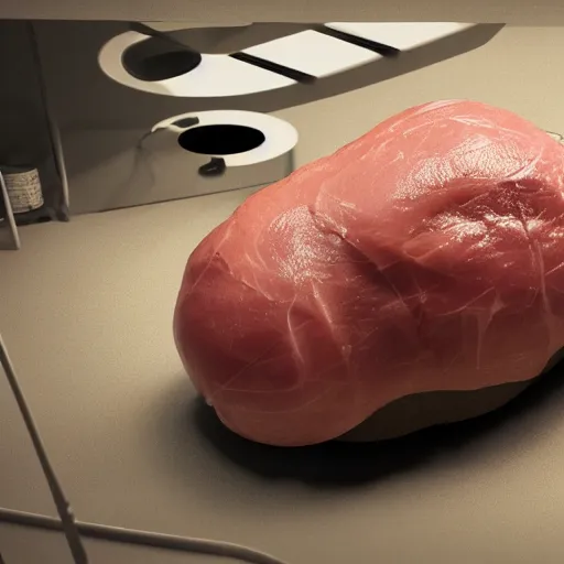 Prompt: hyperrealistic dslr film still of a info wars alex jones disguised as ham cutlet, stunning 8 k octane comprehensive 3 d render, inspired by istvan sandorfi & greg rutkowski & unreal engine, perfect symmetry, dim volumetric cinematic lighting, extremely hyper - detailed, extremely lifelike attributes & texture, intricate, masterpiece, artstation, stunning