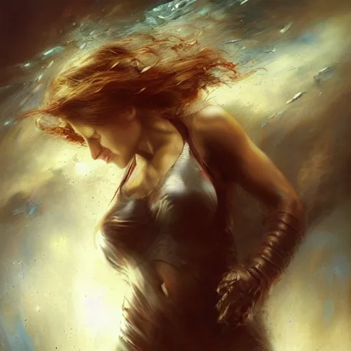 Prompt: life is infinitely heavier than the heaviness of all things by raymond swanland, highly detailed