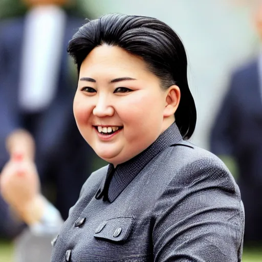 Prompt: a female Kim Jong-Un
