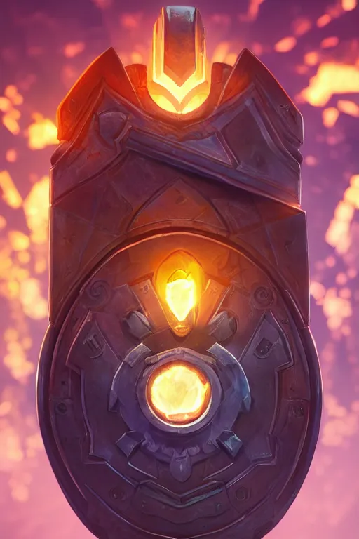 Image similar to shield fantasy epic legends game icon stylized digital illustration radiating a glowing aura global illumination ray tracing hdr fanart arstation by ian pesty and katarzyna da „ bek - chmiel