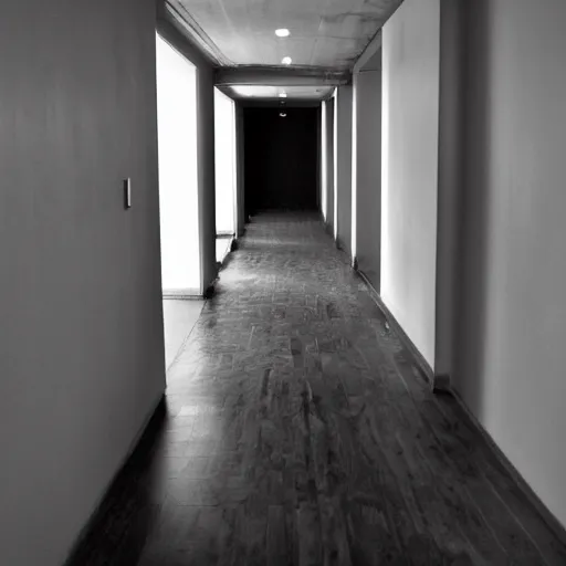 Prompt: hallway leading into the void