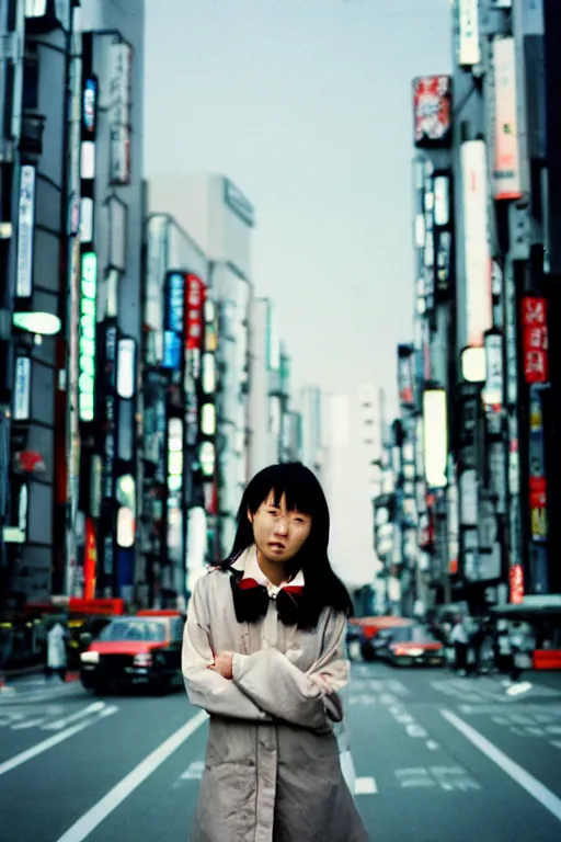 Image similar to dynamic street photography portrait the tokyo skyline, shot on cinestill 5 0 d with a 3 5 mm lens aperture f / 8, dynamic composition, high camera angle, wide angle, full frame, full res, pinpoint sharp focus, hyper realistic