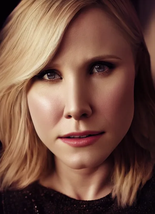 Prompt: close up portrait of kristen bell, highly detailed, hd, beautiful, subsurface scattering, octane rendering