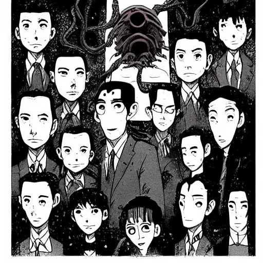 Prompt: lovecraft drawn in the style of studio ghibli, very detailed