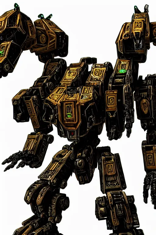 Image similar to mechwarrior - 2, intricate ornate humanoid mecha warrior,