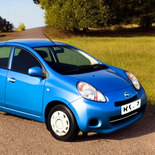 a photo of a 2010 nissan micra k13, Stable Diffusion