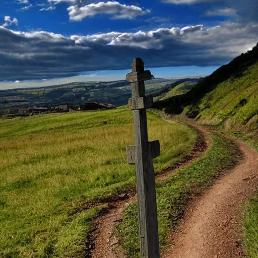 Image similar to camino santiago, photography, detailed, award winning photo, beautiful lighting