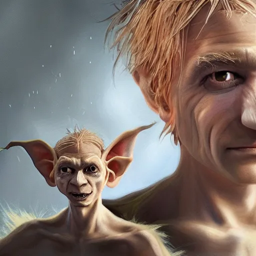 Image similar to XQC as a goblin, artstation hall of fame gallery, editors choice, #1 digital painting of all time, most beautiful image ever created, emotionally evocative, greatest art ever made, lifetime achievement magnum opus masterpiece, the most amazing breathtaking image with the deepest message ever painted, a thing of beauty beyond imagination or words, 4k, highly detailed, cinematic lighting