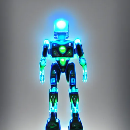 Prompt: a mecha robot inside a Greek temple comicbook, bioluminescence, turquoise, defocus