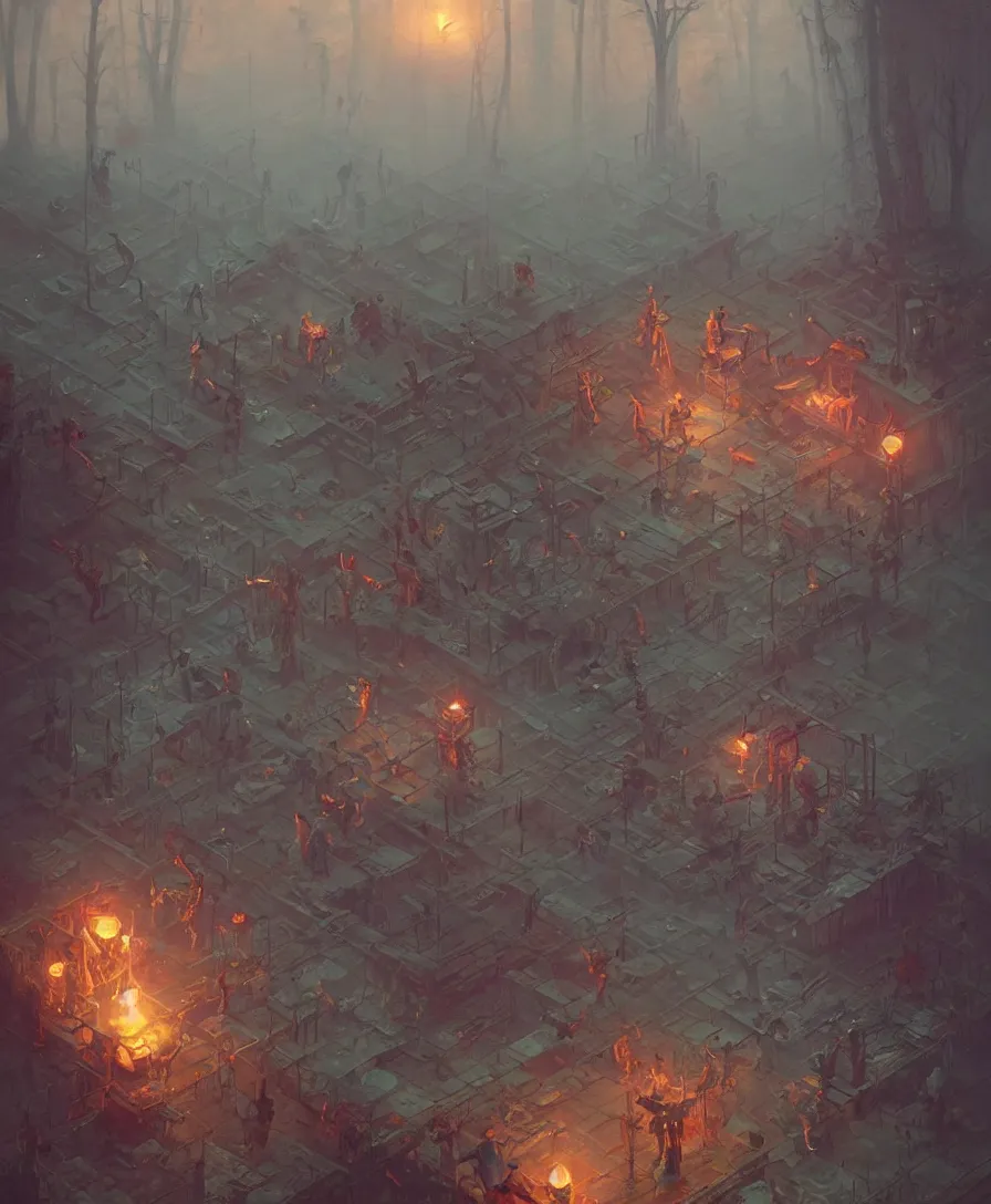 Prompt: roll dem bones, illustrated by Simon Stålenhag and Gaston Bussiere, beautiful volumetric lighting style atmosphere, intricate, ultra detailed, photorealistic, trending on artstation