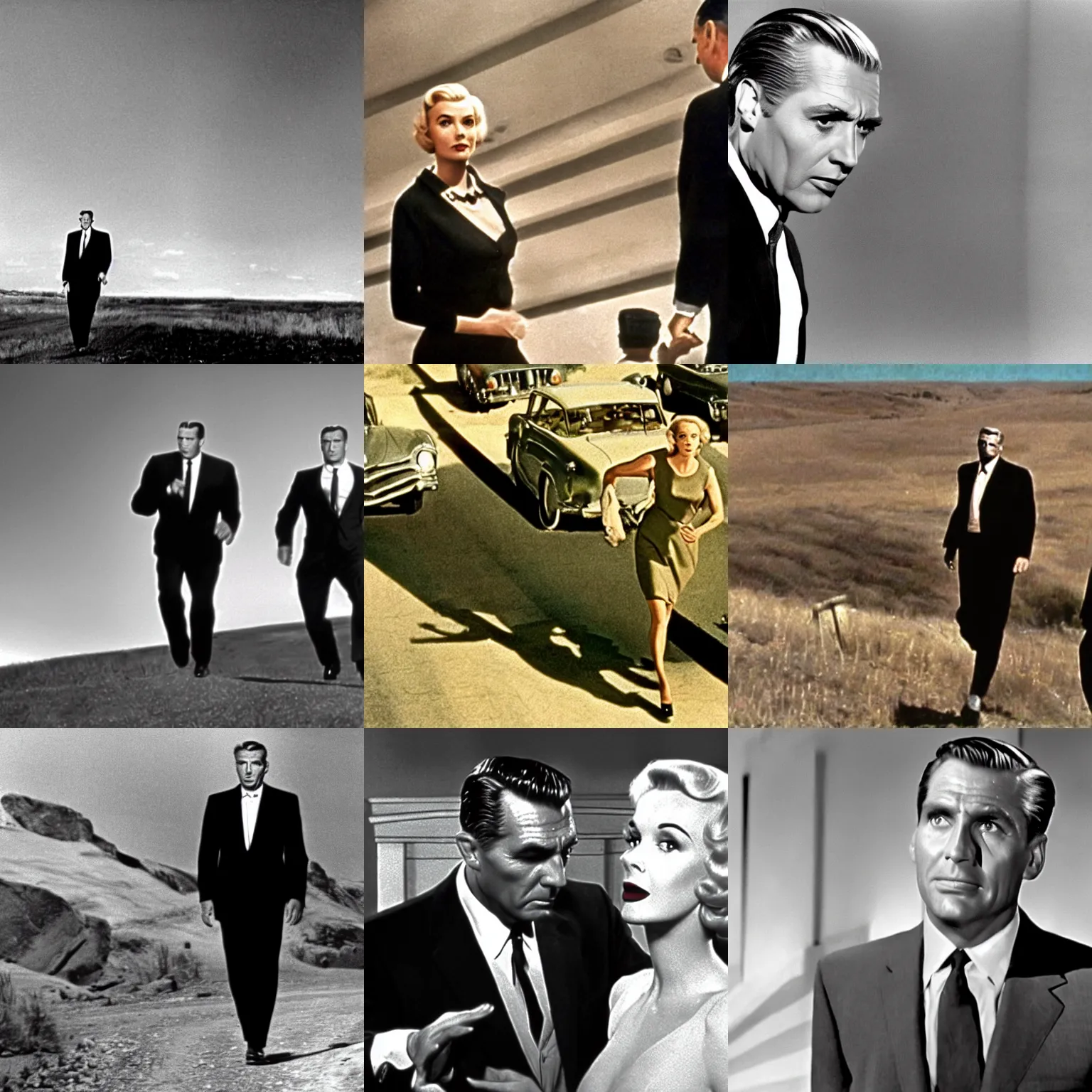 Prompt: a film still from north by northwest ( 1 9 5 9 )