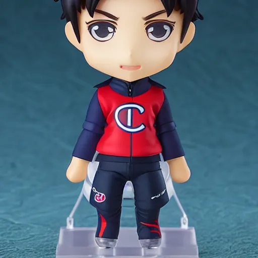 Image similar to high quality portrait flat matte painting of cute Carey Price in the style of nendoroid and manga NARUTO, flat anime style, thick painting, medium close-up