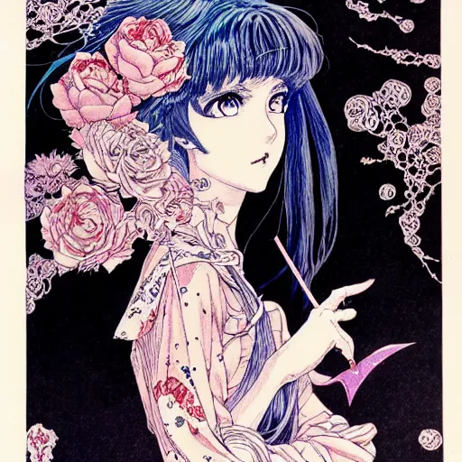 Image similar to prompt: Portrait painted in Sailor Moon style drawn by Vania Zouravliov and Takato Yamamoto, inspired by Fables, intricate acrylic gouache painting, high detail, sharp high detail, manga and anime 2000