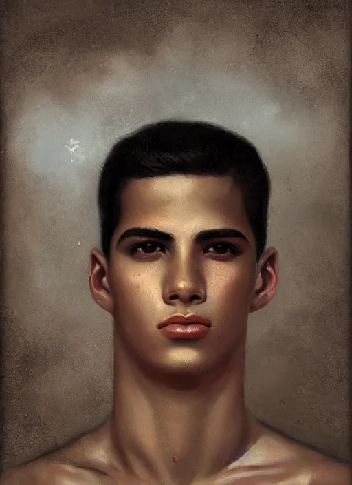 Image similar to portrait of a handsome young cuban boy in old havana, by tom bagshaw and manuel sanjulian and dan dos santos