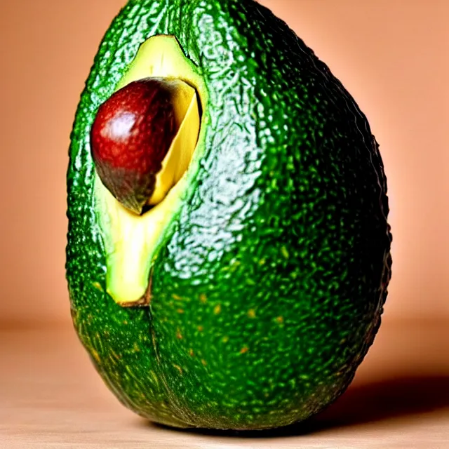 Image similar to bizarre surrel avocado head, wth is this