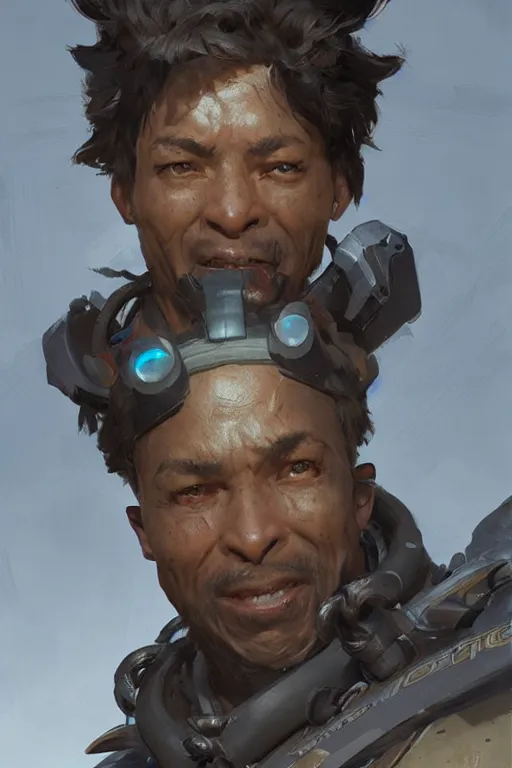 Image similar to portrait of wattson from apex legends game, by craig mullins, ruan jia, kentaro miura, greg rutkowski