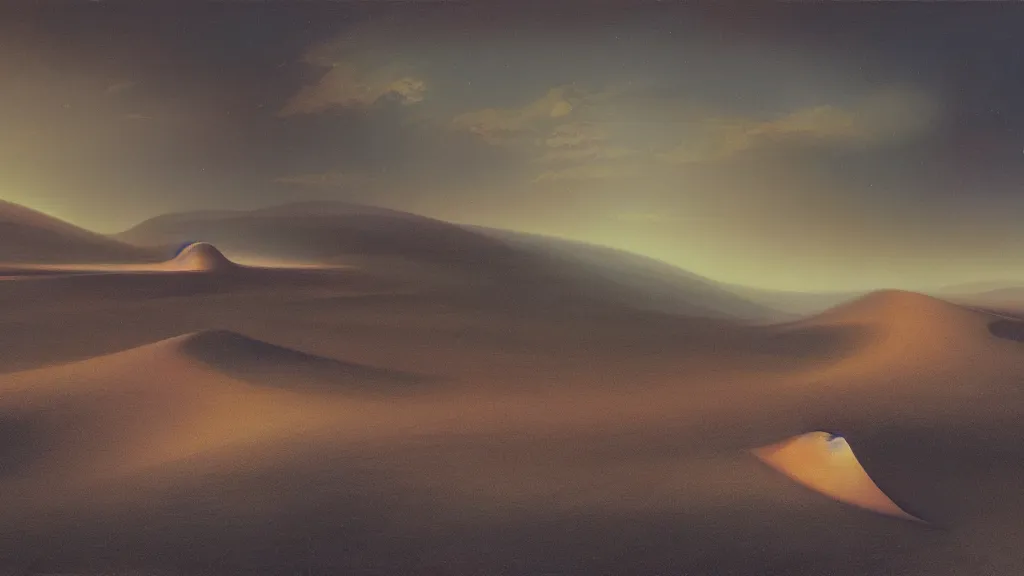 Image similar to otherworldly atmosphere of an alien red desert planet by arthur haas and bruce pennington and john schoenherr, cinematic matte painting, zaha hadid structure, 8 k dark moody colors