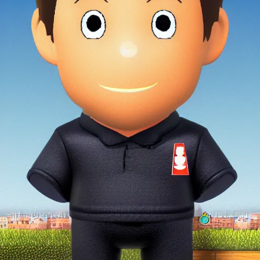 Prompt: A Mii of a person