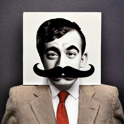 Prompt: famous portraits of people with funny mustaches added to them, works of art