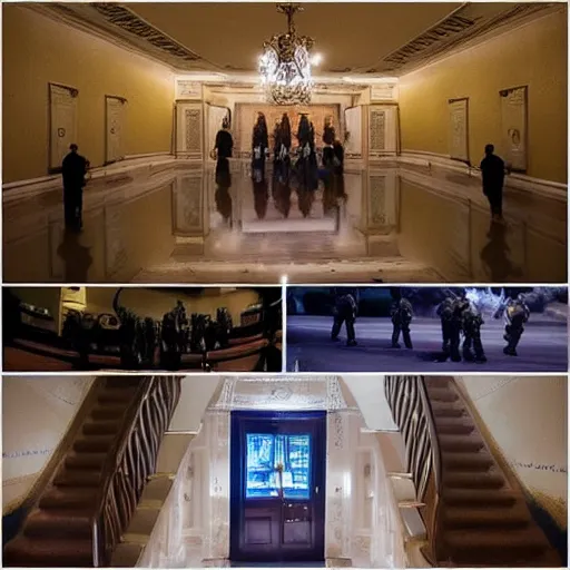 Prompt: “interior shots of the fbi raiding mar-a-lago”