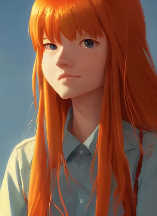 Prompt: highly detailed portrait of asuka langley soryu, stephen bliss, unreal engine, loish, rhads, makoto shinkai and lois van baarle, ilya kuvshinov, global illumination, radiant light, detailed and intricate environment