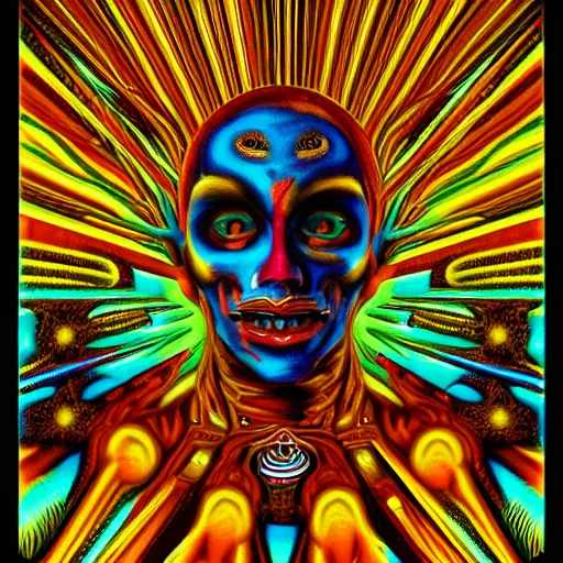 Image similar to dmt ego of death, 8 k, detailed