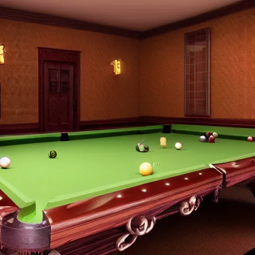 Image similar to backrooms pool rooms, cg art, good lighting, super detailed