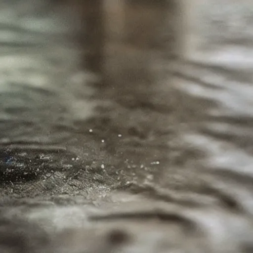 Prompt: close - up on the dirty water flowing from the air - conditioning in the bedroom of a young teenager, blurred, faded, depth of field, ultra realistic, very detailed, blurred, depth of field, unframed, by neo rauch, 8 k hyper realistic detailed cinematic still