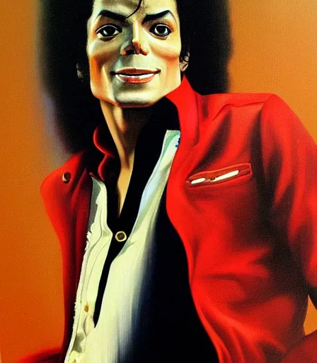 Prompt: portrait of michael jackson by boris vallejo, high quality, high detail