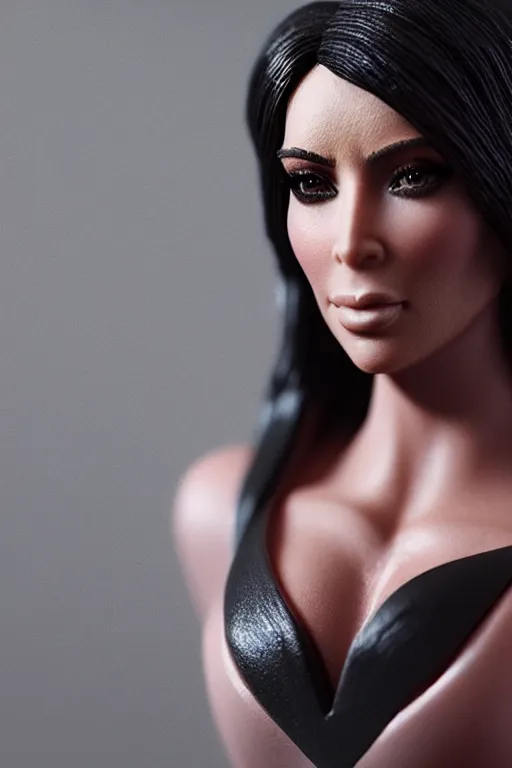 Image similar to A photo still of kim kardashian eyes as a toy, highly detailed, artstation, concept art, sharp focus, illustration, cinematic lighting, wide-shot.