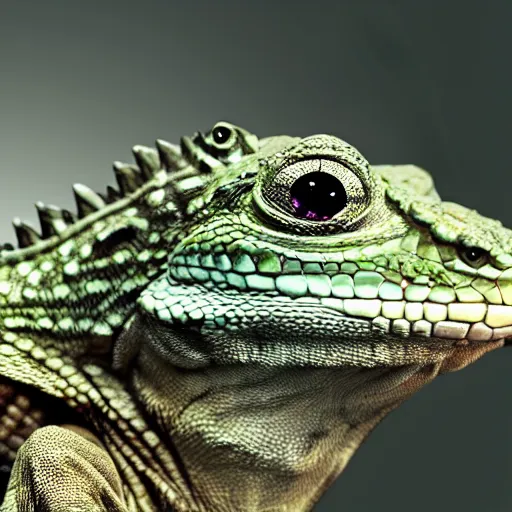 Image similar to a pet lizard wearing vr headset, light, indoor, photorealistic, monochrome, detailed