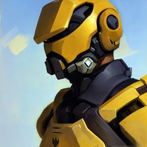 Prompt: greg manchess portrait painting of master chief as overwatch character, medium shot, asymmetrical, profile picture, organic painting, sunny day, matte painting, bold shapes, hard edges, street art, trending on artstation, by huang guangjian and gil elvgren and sachin teng