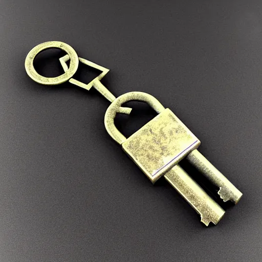 Image similar to a metal key for the cage, 3d game object, dragon shape, rpg game inventory item, low poly