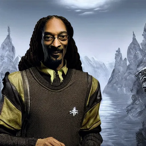 Image similar to snoop dogg in the elder scrolls skyrim