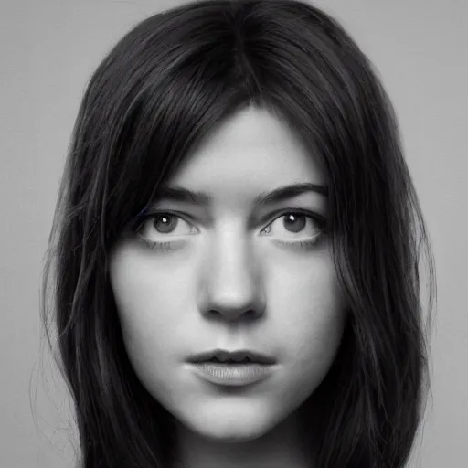 Prompt: a masterpiece portrait photo of a beautiful young woman who looks like a huge mary elizabeth winstead, symmetrical face